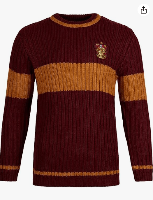 Harry Potter Quidditch Sweater - Hogwarts House Team Sweater with Embroidered Crest - Soft Knit Unisex Pullover