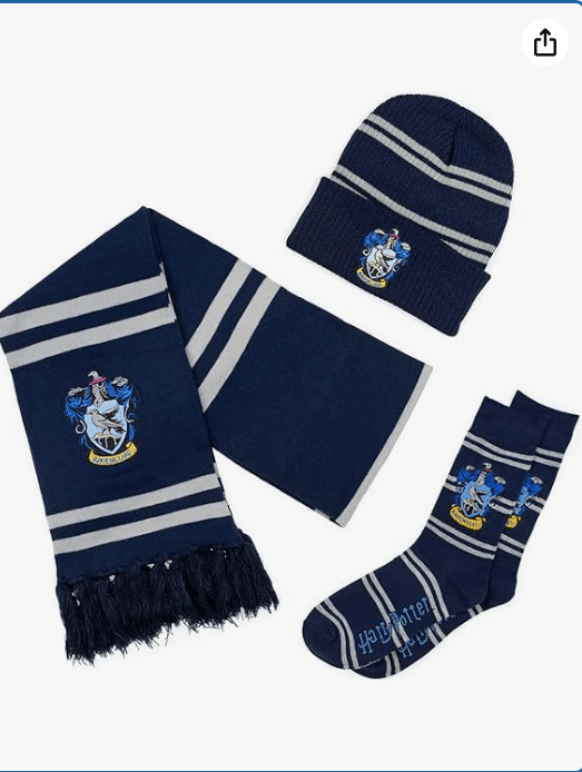 Culture Fly Harry Potter Scarf Beanie Socks Premium Knit 3pc Winter Bundle Gift Set