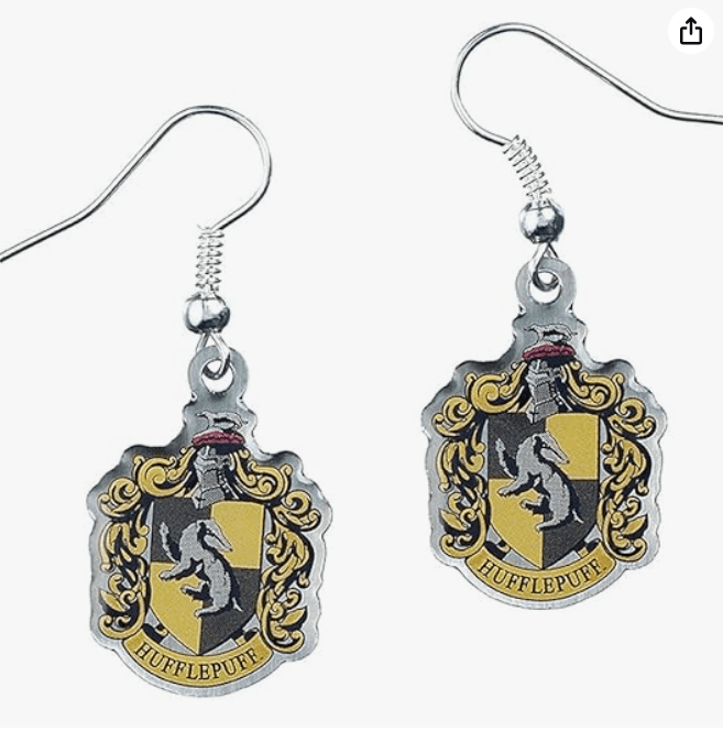 HARRY POTTER Official Licensed Jewelry Earrings (Hufflepuff Crest)