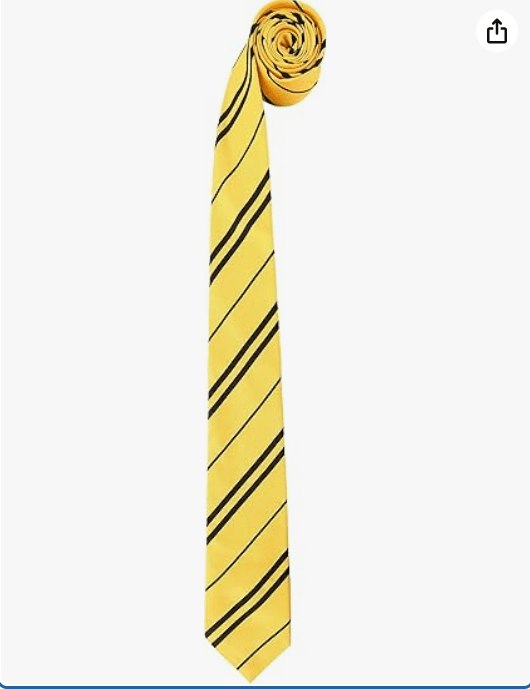 elope Harry Potter Hufflepuff Necktie - 56-Inch Satin Fabric, Officially Licensed