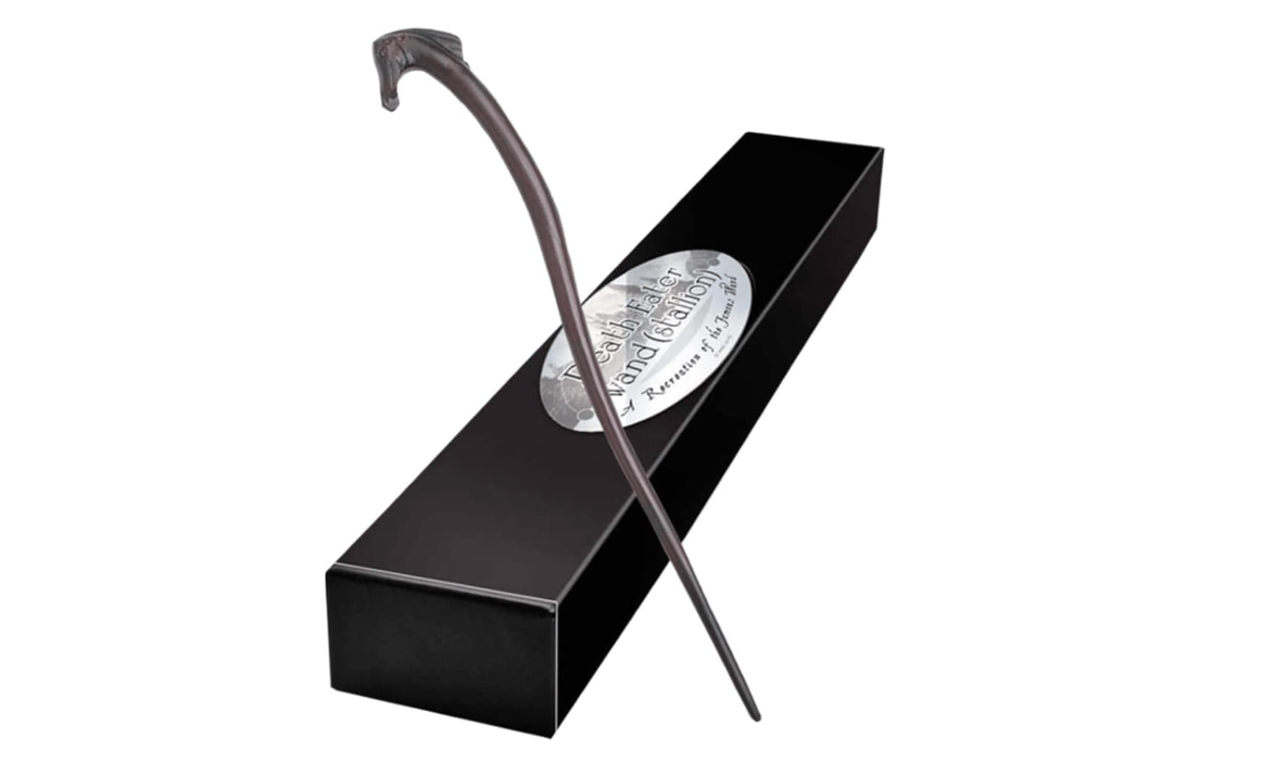 The Noble Collection - Death Eater Stallion Character Wand - 13in (33cm) Wizarding World Wand with Name Tag - Harry Potter Film Set Movie Props Wands