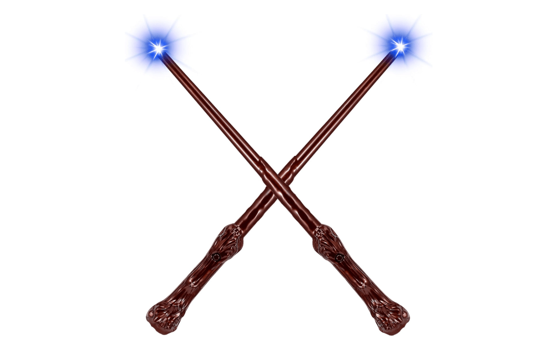 MagicRanger Light Up Wizard Magic Wands with Sound Illuminating Witch Wand Set for Kids Cosplay Birthday Party Favors, Root 2PCS