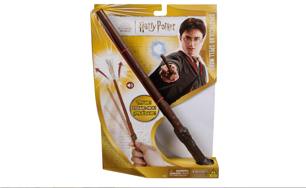 Wizarding World, Harry Potter 11-inch Spectacular Spell Magic Wand with Sparkle Visual Effect & Sounds, Kids Toys, Accessory for Costumes