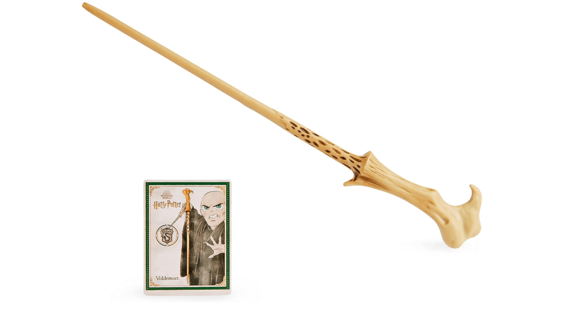 Wizarding World Harry Potter, 12-inch Spellbinding Voldemort Magic Wand with Collectible Spell Card, Kids Toys for Ages 6 and up
