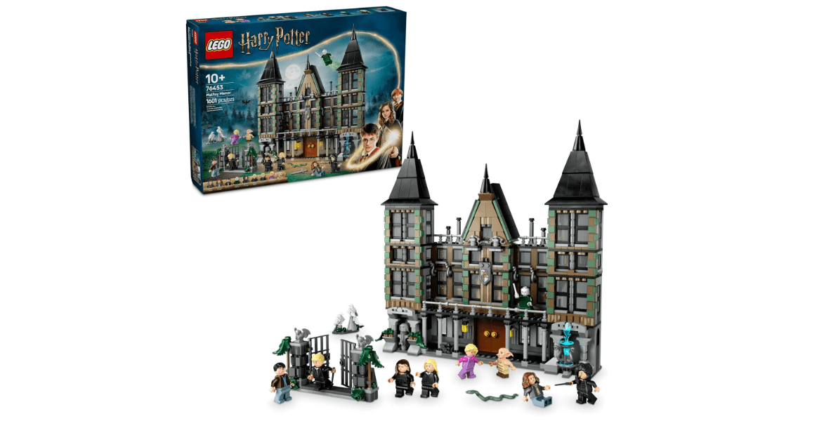 LEGO Harry Potter Malfoy Manor Building Set - Harry Potter Toy for Boys & Girls, Ages 10+ - Collectible Kids Toy for Fans - Includes 9 Minifigures - 76453 