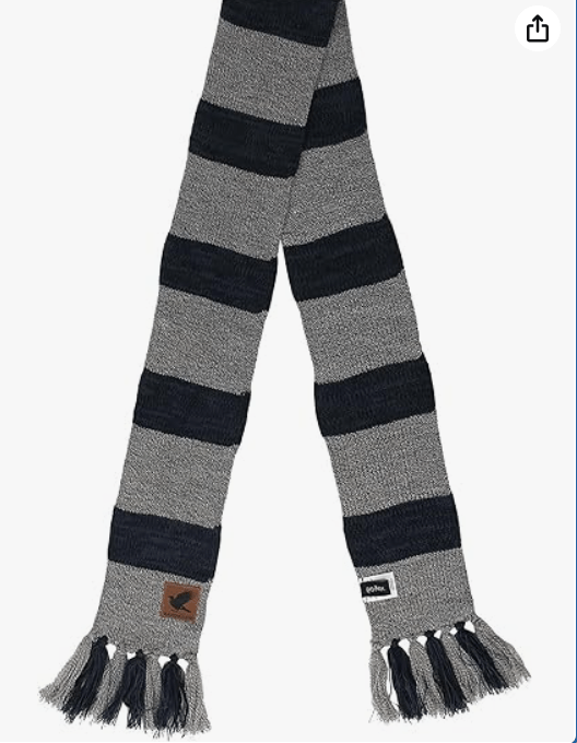 elope Striped Harry Potter Vintage Hogwarts Ravenclaw Scarf - Standard - Gray 