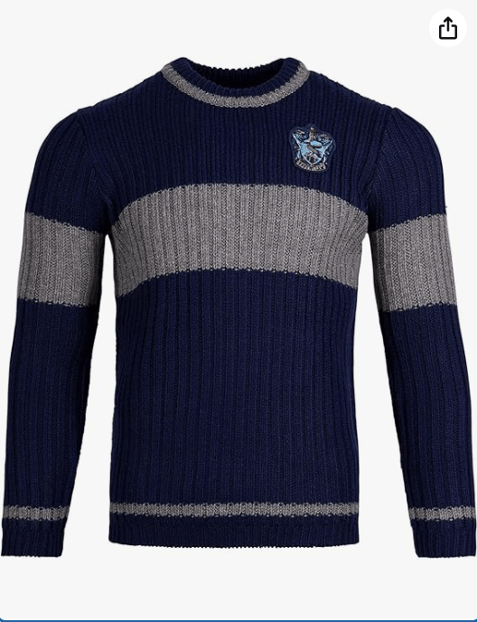 Harry Potter Quidditch Sweater - Hogwarts House Team Sweater with Embroidered Crest - Soft Knit Unisex Pullover
