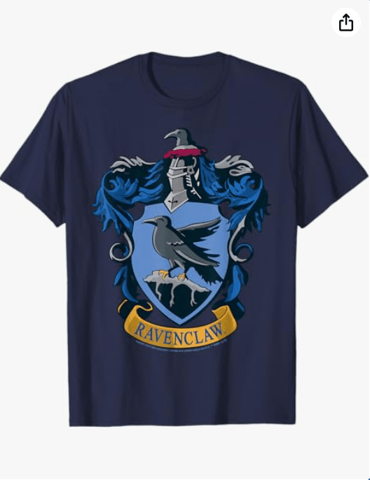 Harry Potter Ravenclaw Hogwarts House Nouveau Crest T-Shirt 