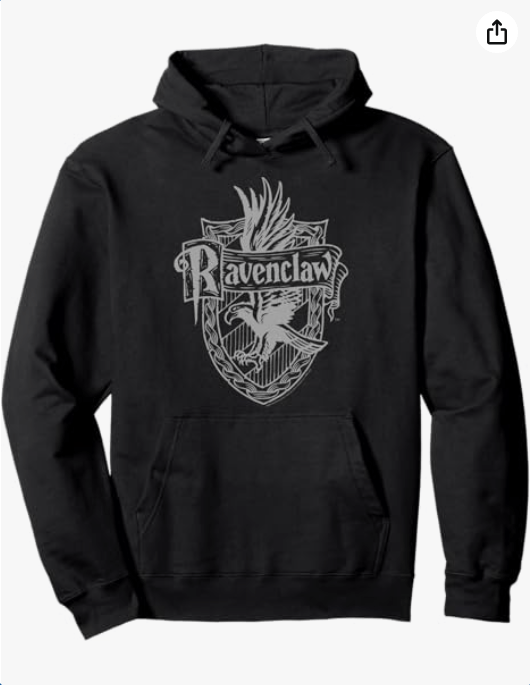 Harry Potter Ravenclaw Detailed Crest Pullover Hoodie 