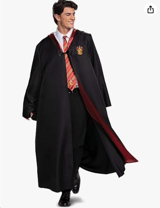 Harry Potter Robe, Deluxe Wizarding World Hogwarts House Themed Robes for Adults, Movie Quality Dress Up Costume Accessory 