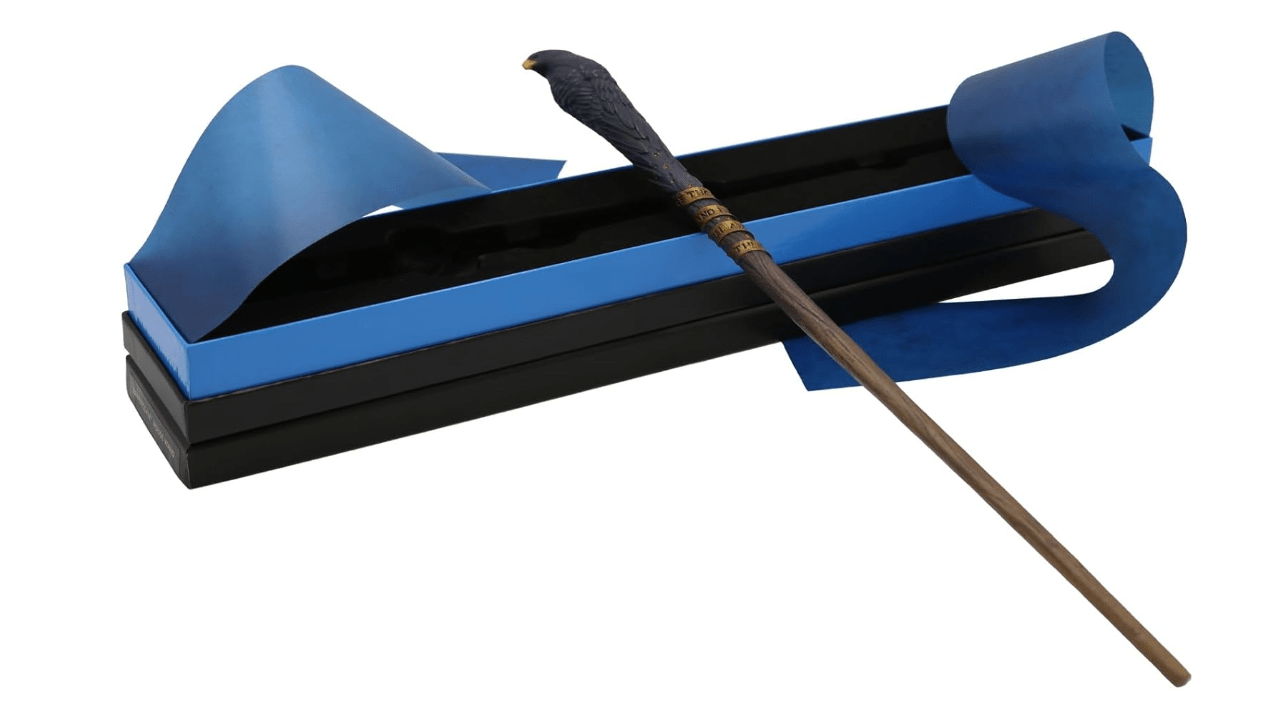 Harry Potter Ravenclaw Mascot & Traits Wand - Second Edition Collectible Wand with Eagle Sculpture & Quote - 14 Premium Display Box - Ideal for Fans... 