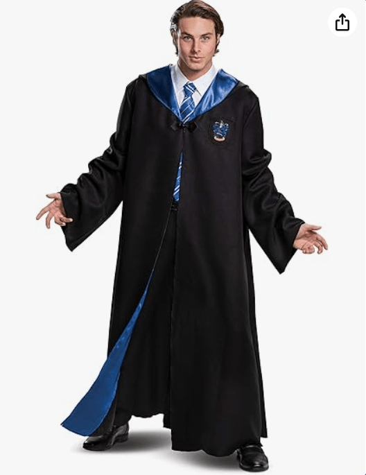 Harry Potter Robe, Deluxe Wizarding World Hogwarts House Themed Robes for Adults, Movie Quality Dress Up Costume Accessory 