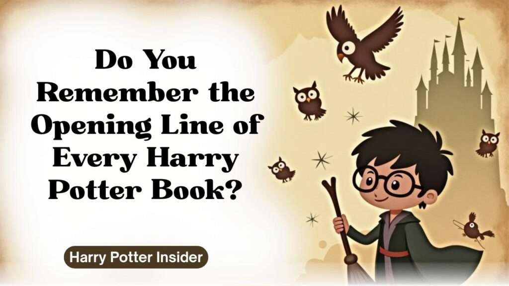 Do You Remember the Opening Line of Every Harry Potter Book?