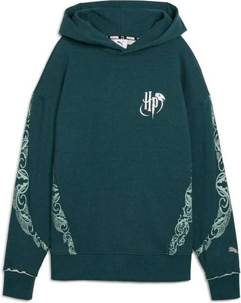 PUMA Womens Hoops X Harry Potter Cotton Hoodie Basketball Casual Outerwear Casual - Green 