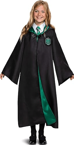 Harry Potter Robe, Official Hogwarts Wizarding World Costume Robes, Deluxe Kids Size Dress Up Accessory 