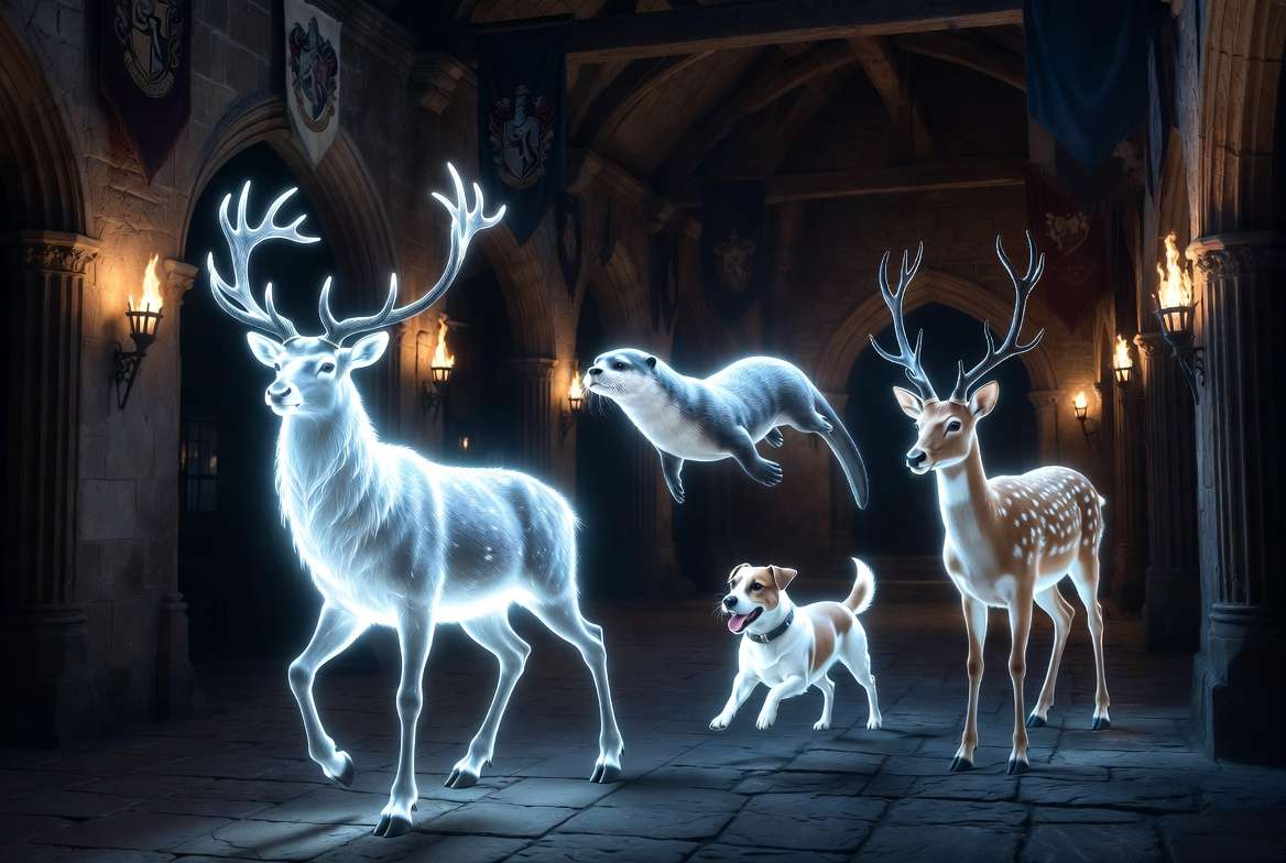 Comparison of major Harry Potter Patronuses including Hermione’s otter