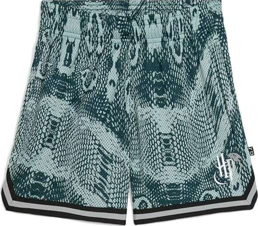 PUMA Womens Hoops X Harry Potter Print Shorts Casual Bottoms Casual - Green 