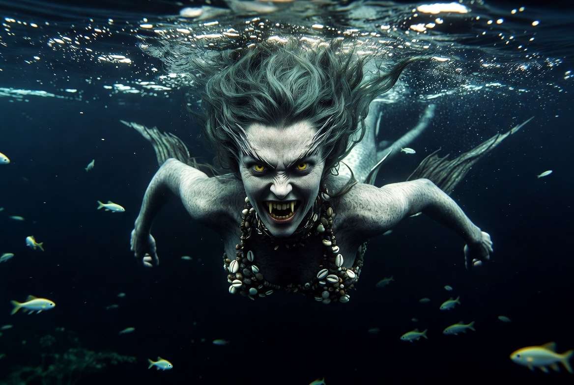 Merpeople Harry Potter using magical song power underwater