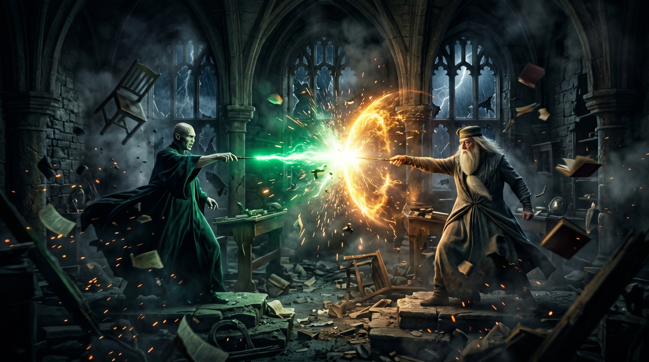 Lord Voldemort vs Harry Potter magical power and spell comparison