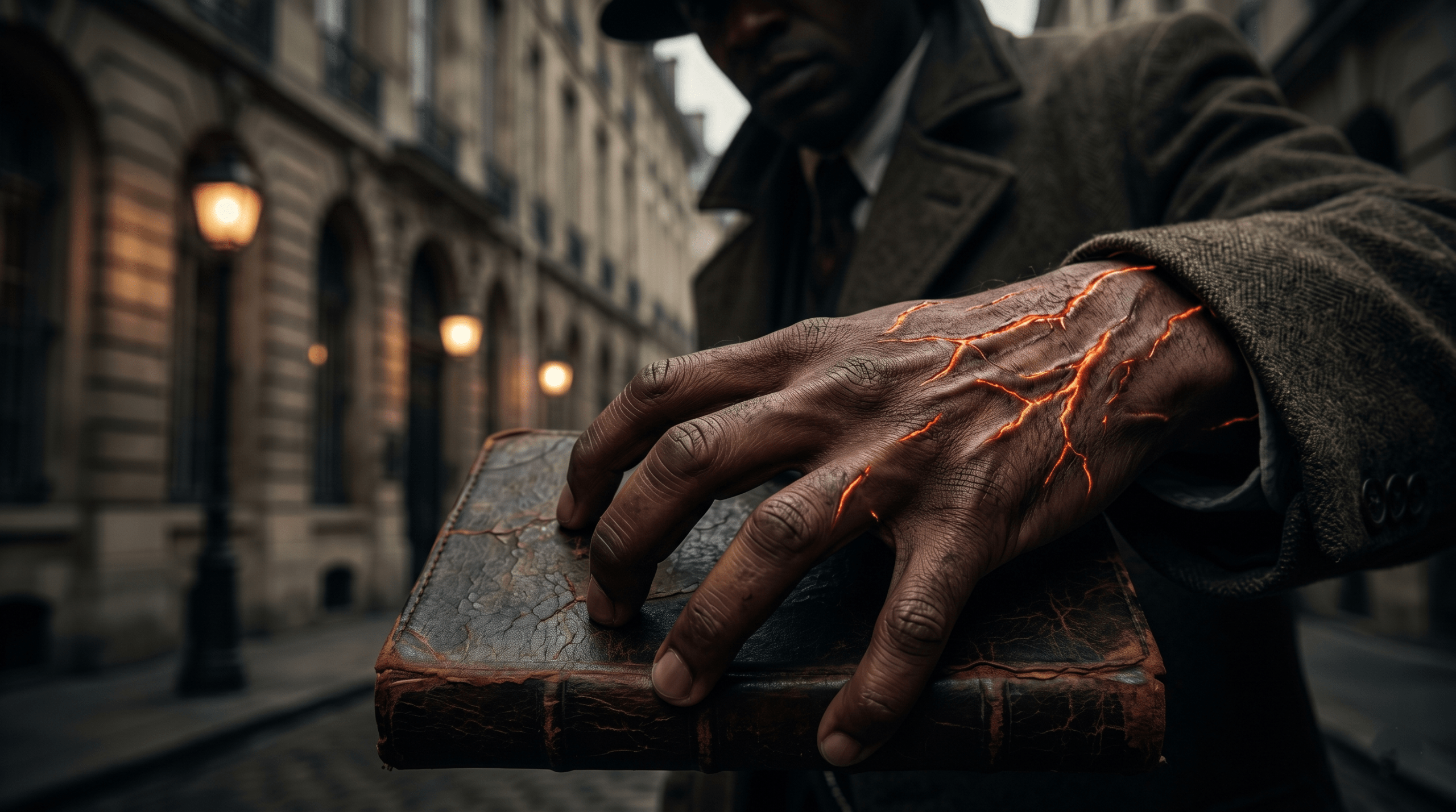Yusuf Kama’s scarred hand glowing with the unfulfilled magic of an Unbreakable Vow.