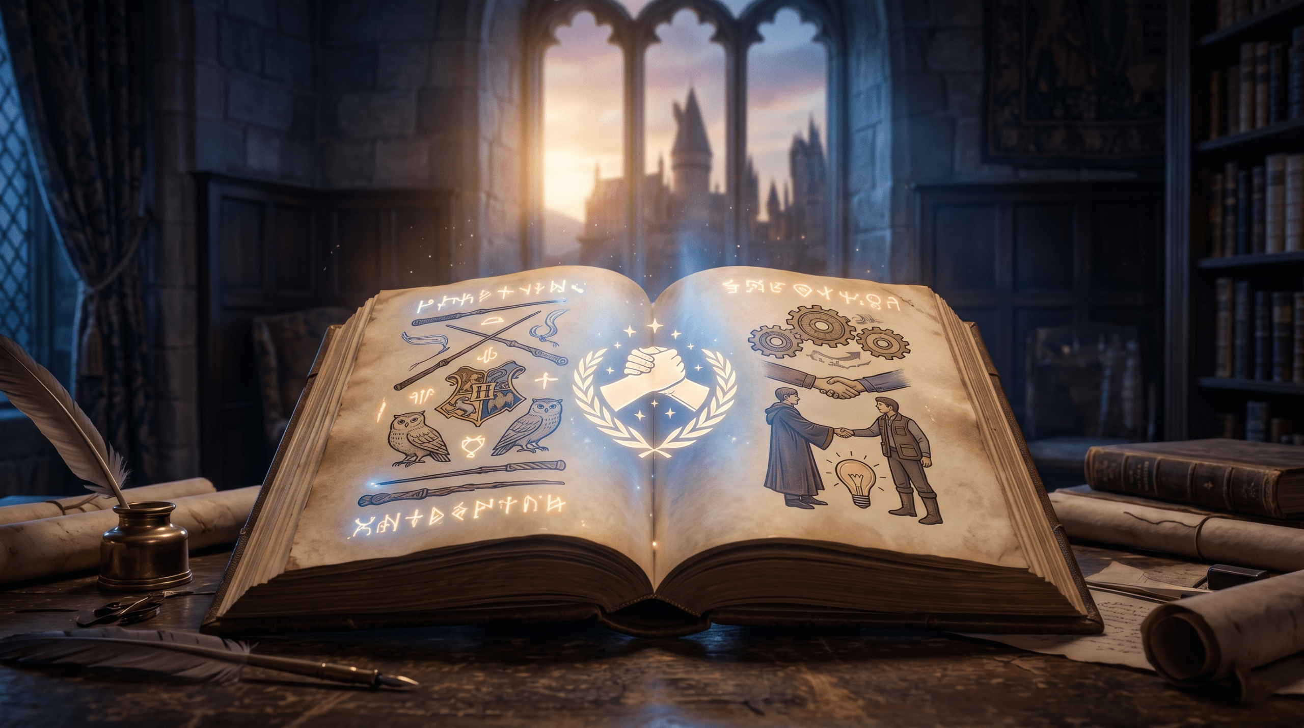 Symbolic image representing Charity Burbage legacy of tolerance and Muggle equality in Harry Potter