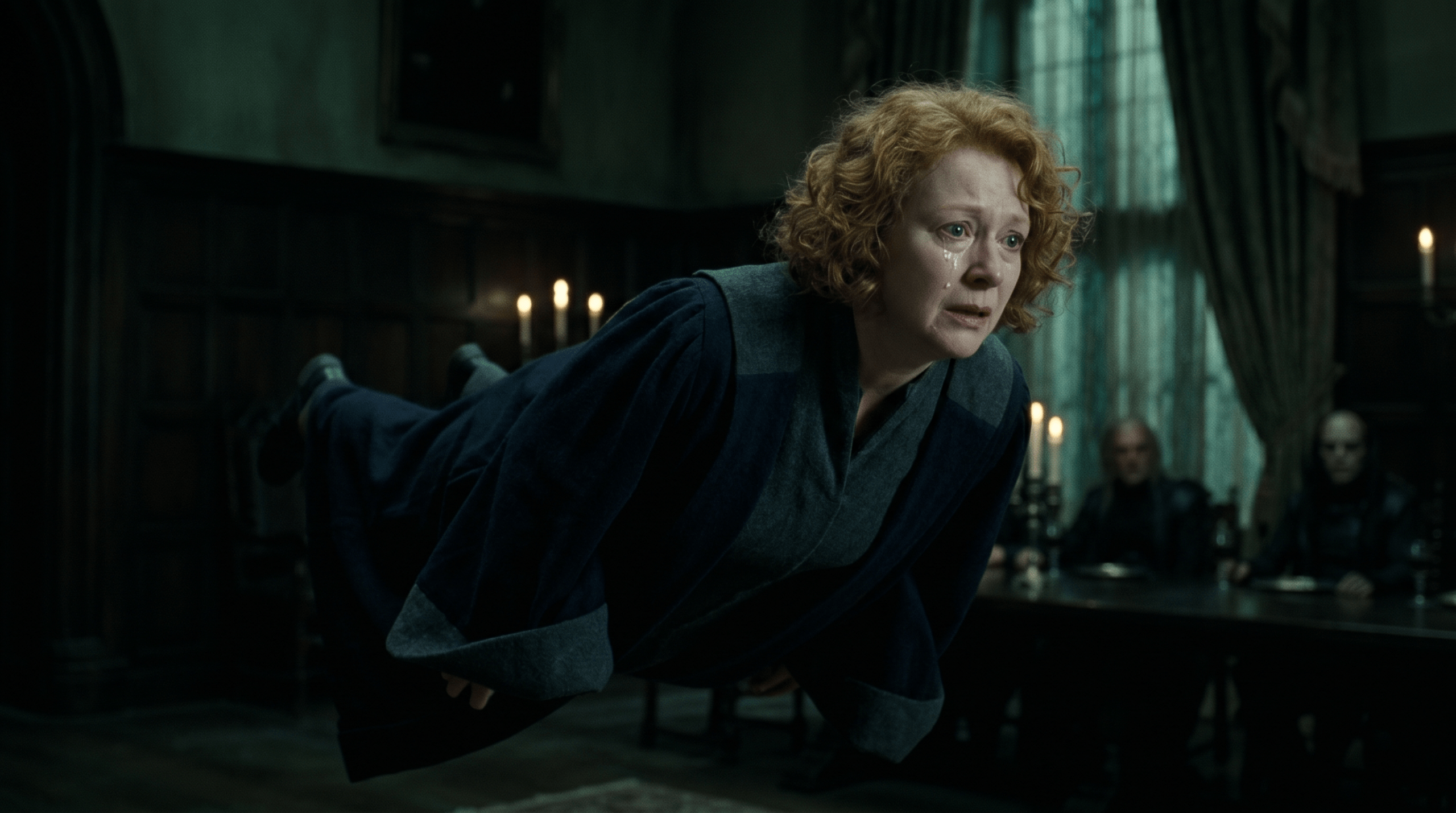 Carolyn Pickles as Charity Burbage in Harry Potter and the Deathly Hallows movie scene