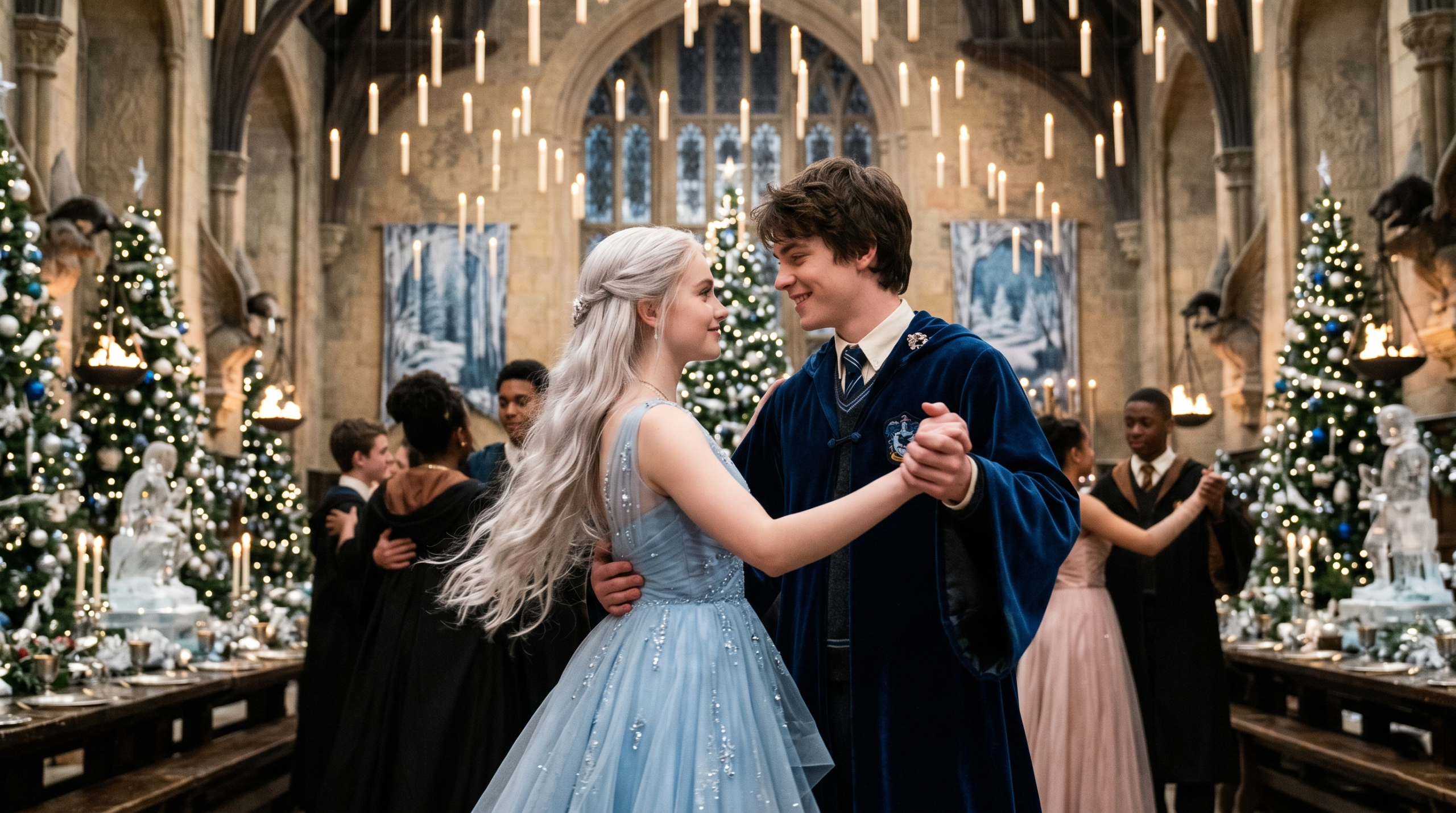 Roger Davies with Fleur Delacour at the Hogwarts Yule Ball