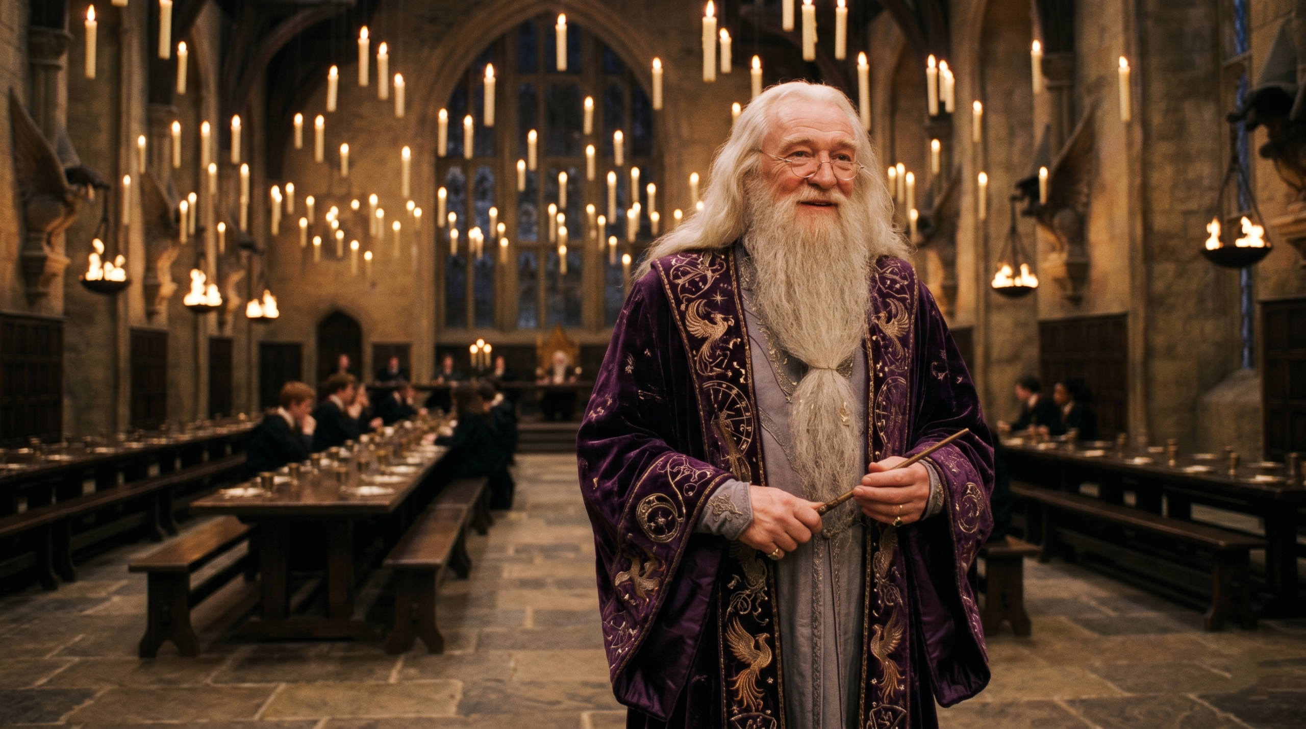Richard Harris as Albus Dumbledore in Harry Potter and the Philosopher's Stone