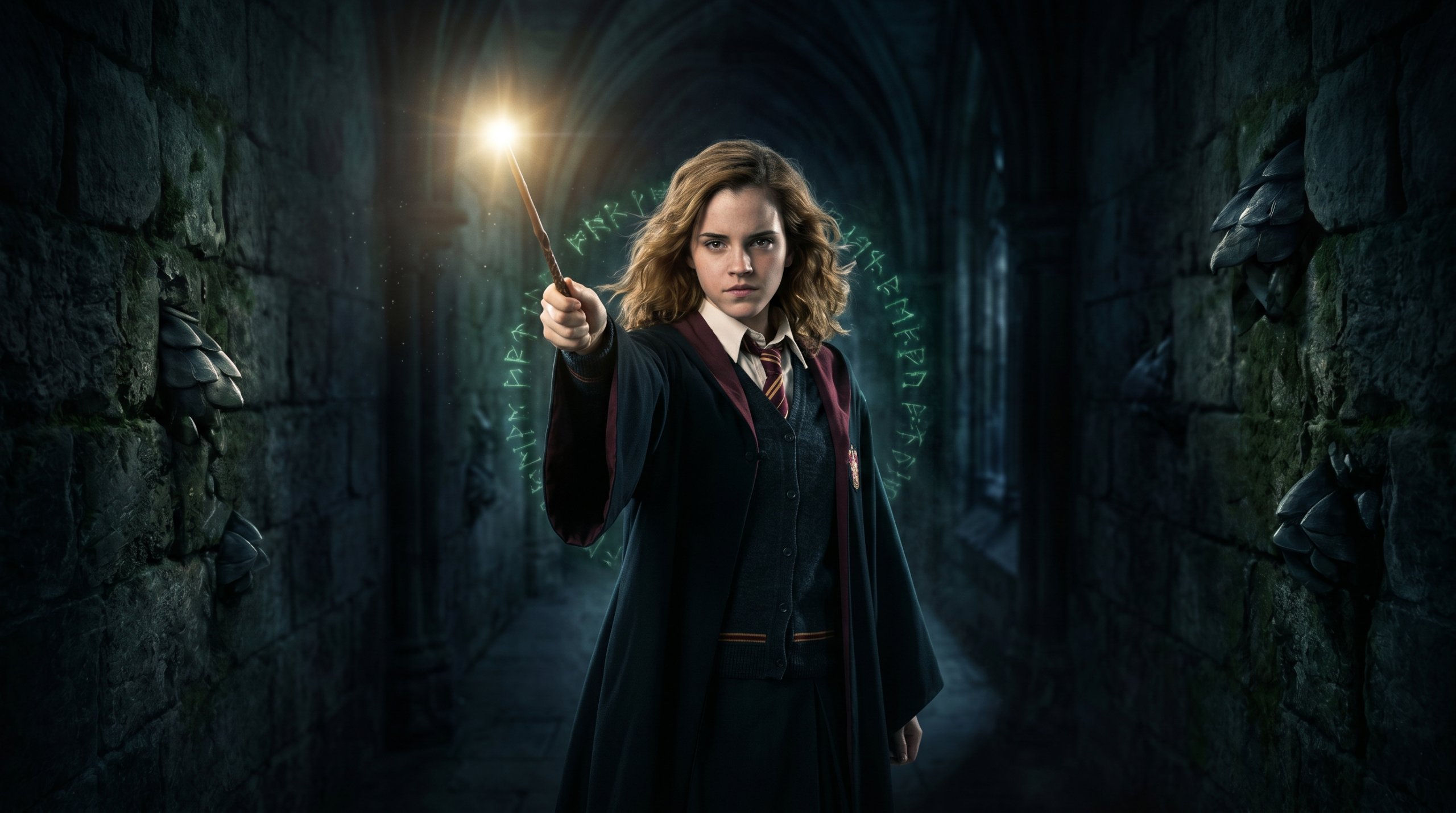 Hermione Granger bravery moments in Harry Potter and the Chamber of Secrets