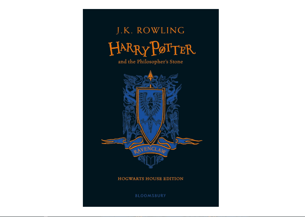 Harry Potter and the Philosopher's Stone: Ravenclaw Edition; Black and Blue
