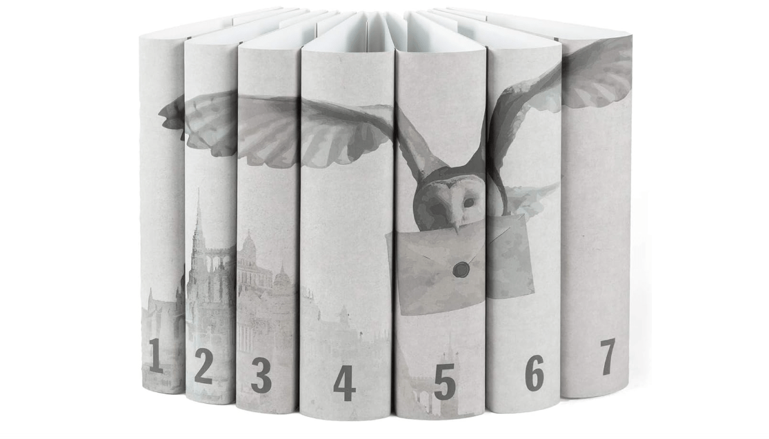 Juniper Books - Harry Potter Series - Castle and Owl - Book Covers for Hardcover Harry Potter Books Set Books NOT Included 