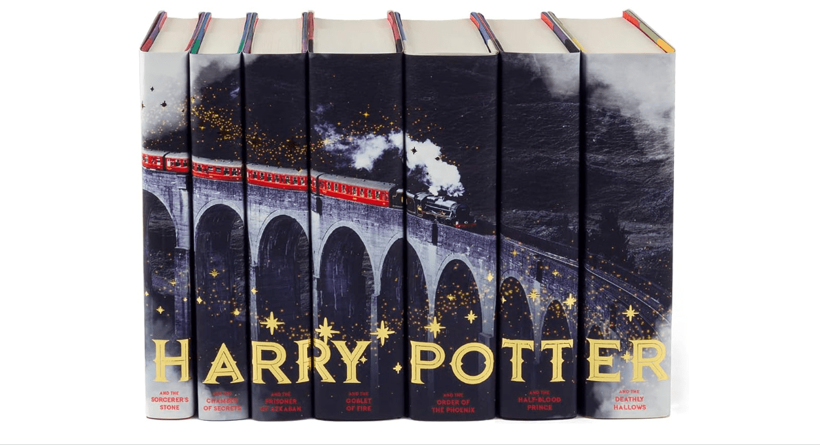 Juniper Books - Harry Potter 7 Volume Boxed Set: Train Design with Metallic Gold - Custom Designed Collectible 