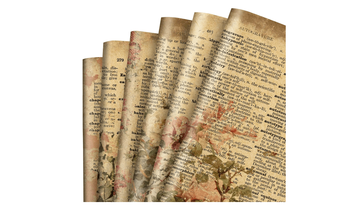 12 Sheet Vintage Floral Wrapping Paper Retro Newspaper Kraft Gift Wrap Bulk Folded Flat Rose Flower Craft Art Paper for Party DIY Wrapping Supplies, 19.7 x... 