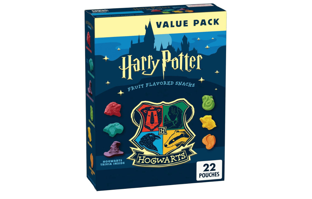 Harry Potter Fruit Flavored Snacks, Fat Free and Gluten Free Snacks, 17.6 oz (22 Pouches) 