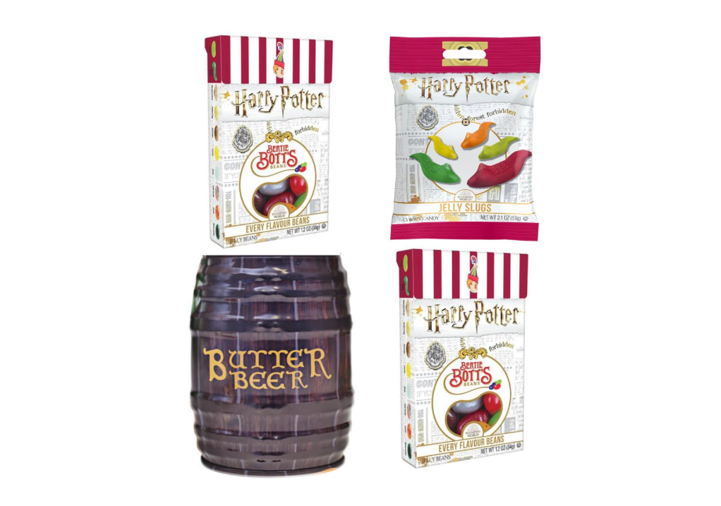 Jelly Belly Harry Potter's Favorites, 4-Pack Gift Pack (Butterbeer Keg Can, Bertie Bott's Every Flavor Beans... 