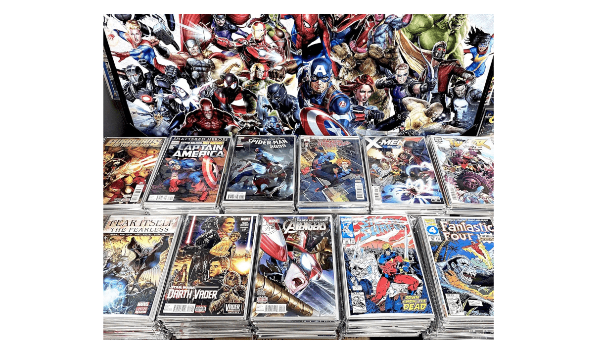 Premium Comic Book Gift Pack - 24-Tier Collection - ONLY MARVEL - Superhero Comic Book Attack Bag 