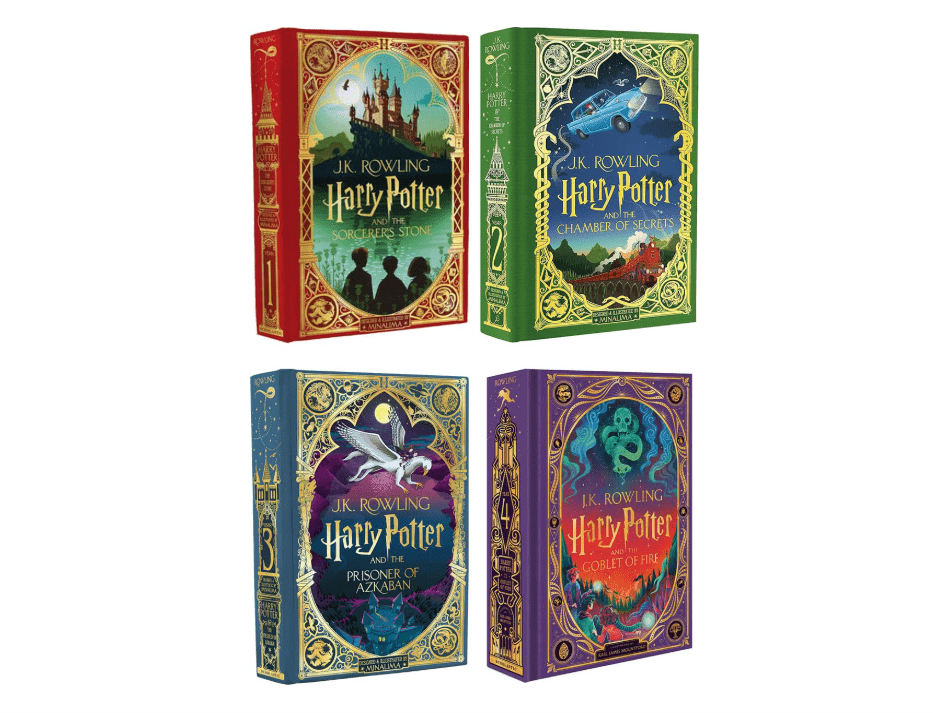 Harry Potter MinaLima + Interactive Illustrated Editions Set (4 Books) 