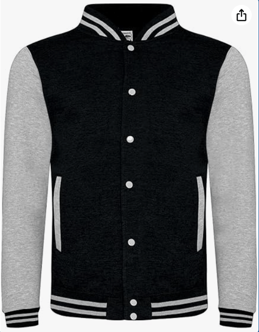 Harry Potter Unisex Adult Gryffindor Varsity Jacket (M) (Black/White/Red) 