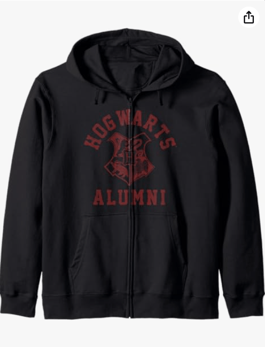 Harry Potter Hogwarts Alumni Crest Zip Hoodie 