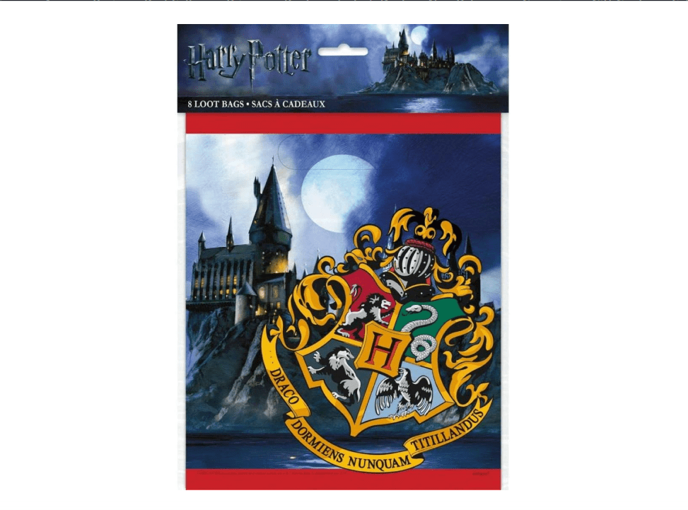 Harry Potter Party Loot Bags | 11" x 7.5" | 8 Pcs
