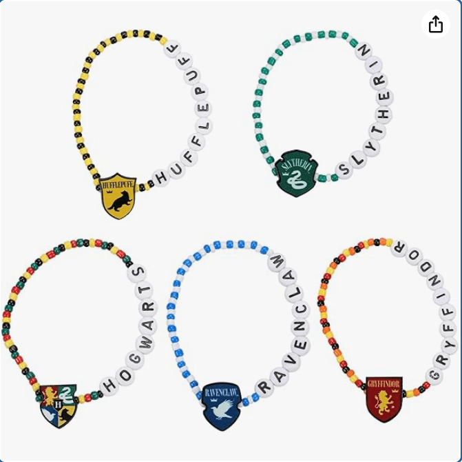 Bioworld Harry Potter Hogwarts Houses Friendship Tradesies Bracelet Set
