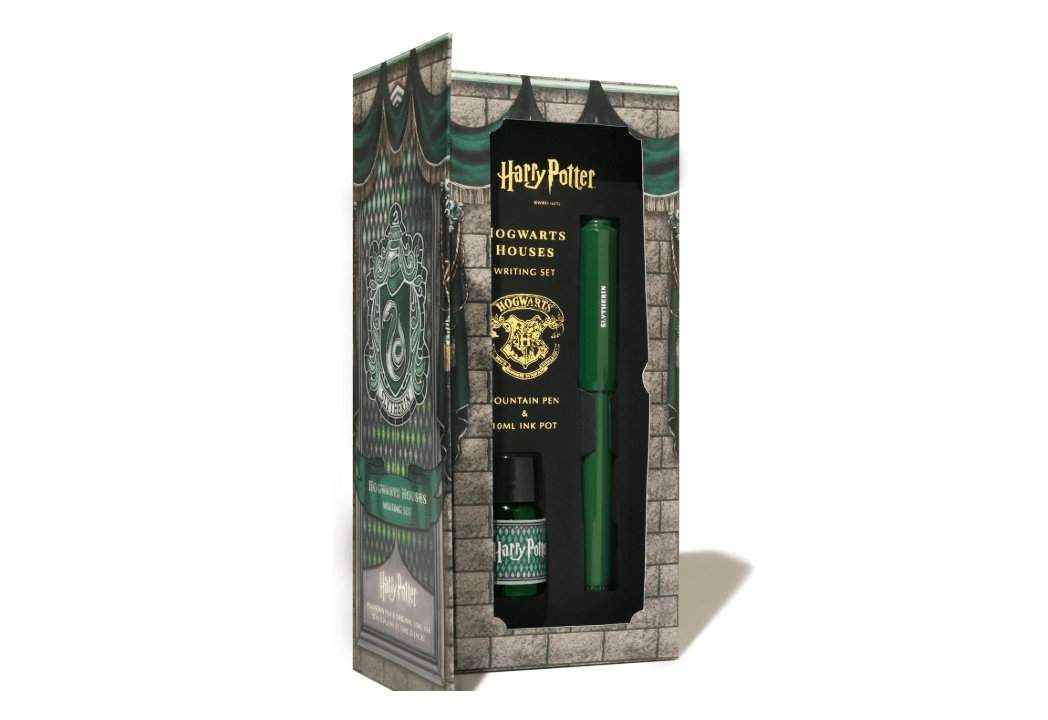 Ferris Wheel Press, Warner Bros., Official Licensed, Harry Potter, Carousel Pen & 10ml Ink Set, Slytherin House, Gold Plated No.5 Steel Nib