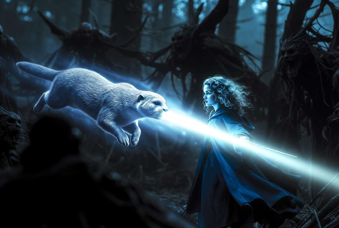 Hermione Granger’s powerful otter Patronus in battle
