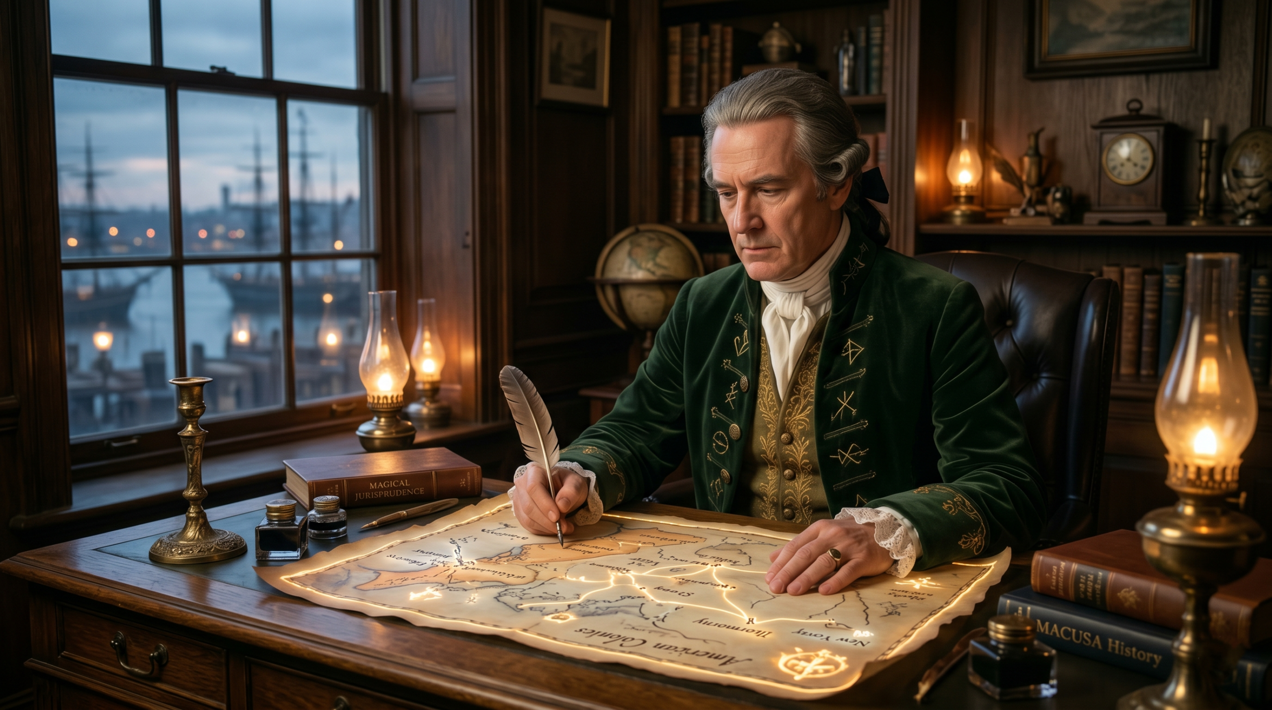 Portrait of Able Fleming, the MACUSA President who established the magical capital in Baltimore during the 1770s.