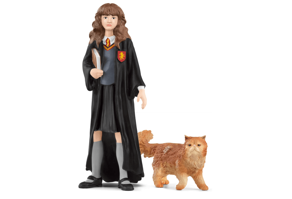 Schleich Harry Potter - Hermonie and Crookshanks Cat Figurines - 2 PC Harry Potter Set - Wizarding World Collectible Figures for Kids and Adults - Toys for...
