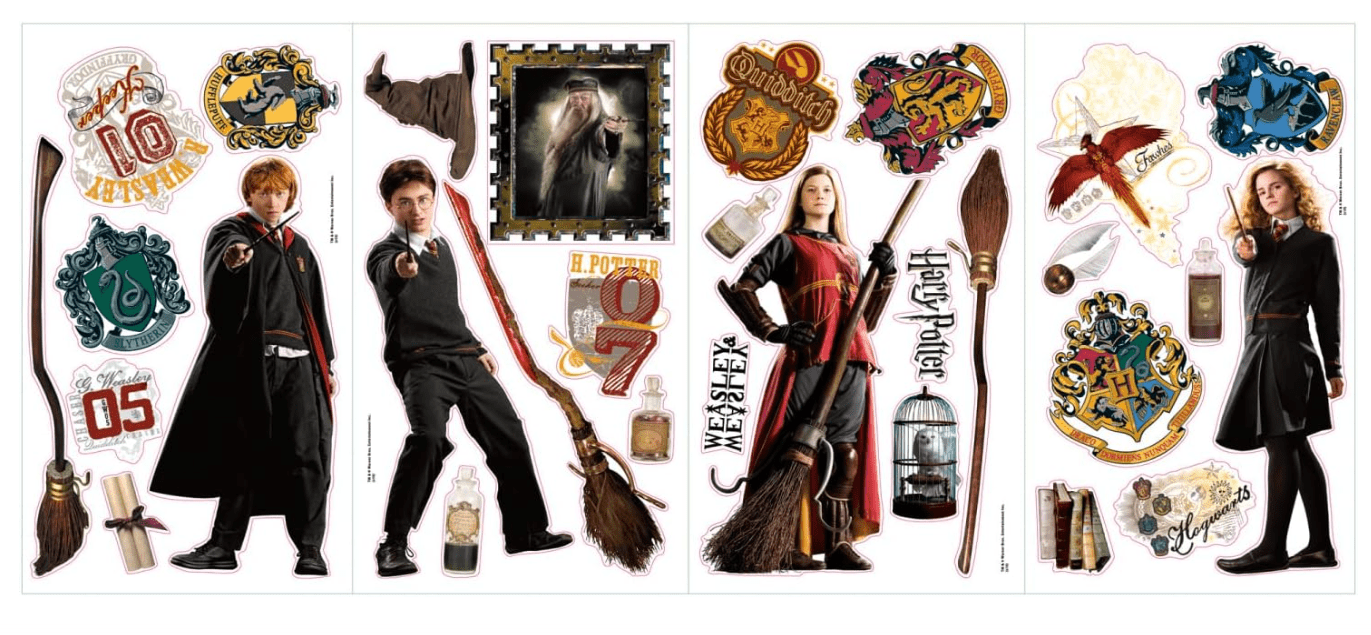 RoomMates RMK1547SCS Harry Potter Peel and Stick Wall Decals 10 inch x 18 inch