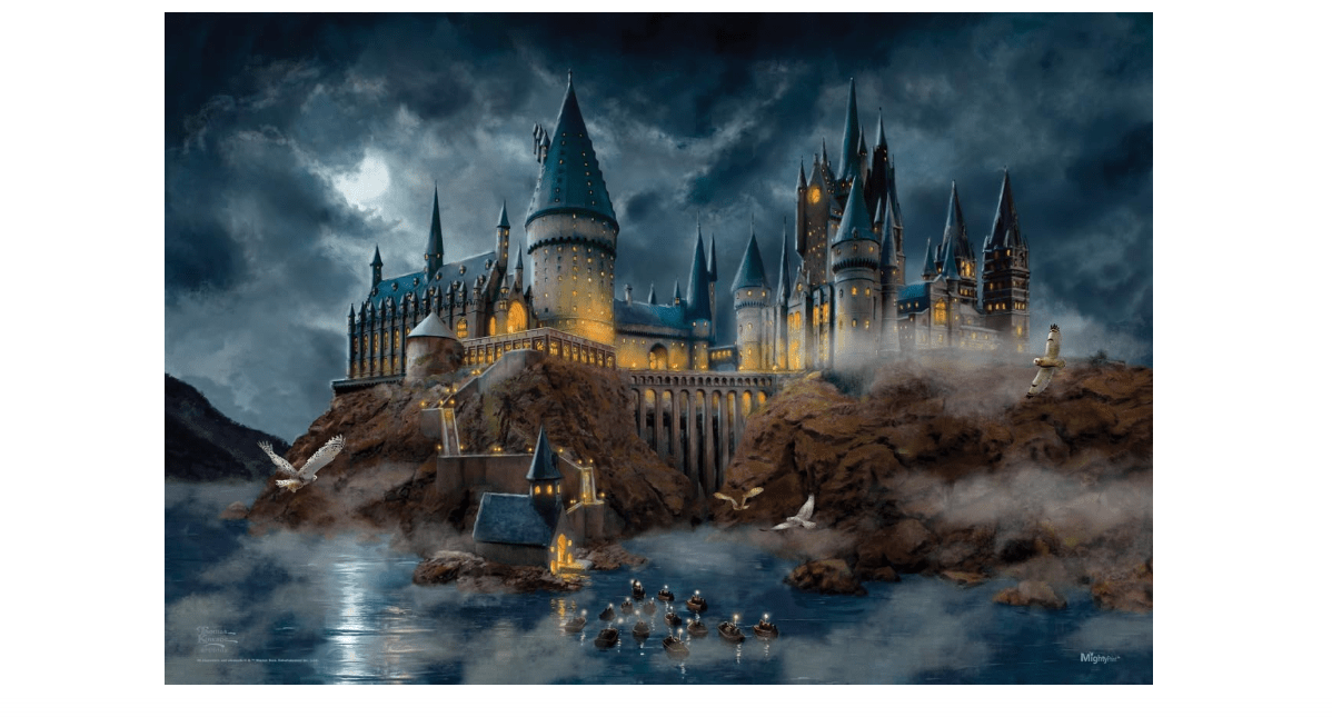 MIGHTYPRINT Harry Potter – Hogwarts Castle – Durable 24” x 17 Wall Art – NOT Made of Paper – Officially Licensed Collectible MP24170997