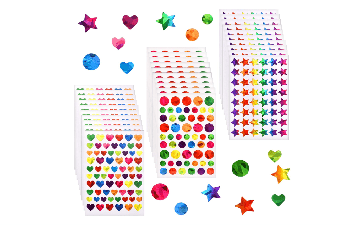 1710 Pcs Star Stickers for Kids Reward, Small Sparkly Holographic Sticker for School Classroom Student Teacher Supplies Behavior Reward Chart and DIY Decoration