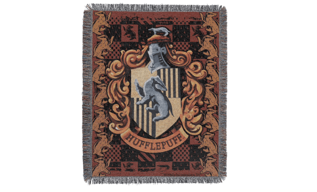 Northwest Harry Potter Woven Tapestry Throw Blanket, Designer Home Décor, Modern, Unique Gift, 48" x 60", Hufflepuff Crest