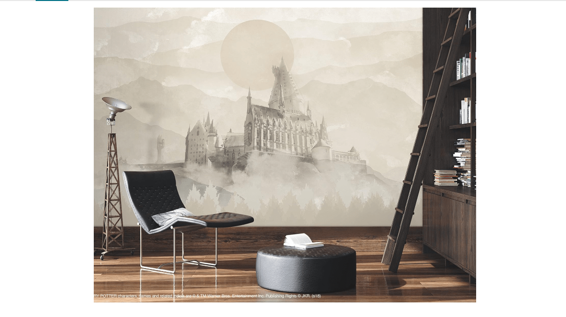 RoomMates RMK12279M Harry Potter Hogwarts Castle Mural Peel and Stick Wallpaper
